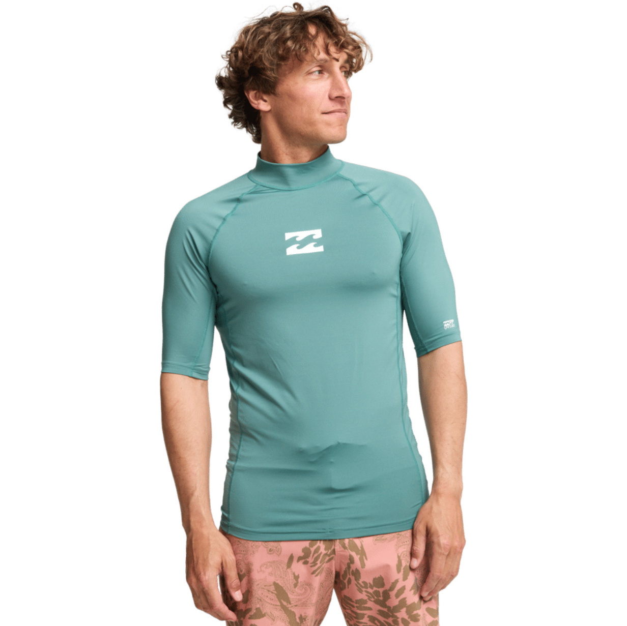 2026 Billabong Mens Waves All Day Short Sleeve Rash Vest EBYWR00101 - Sea Green